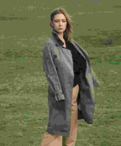 Green Color Trench Coat