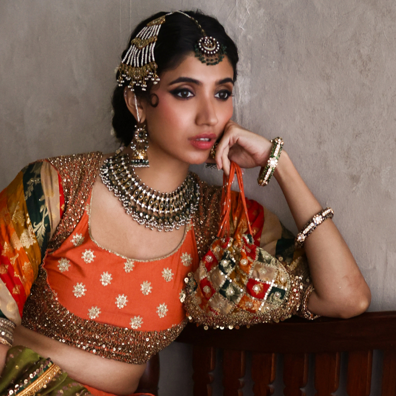 Khizaan Bridal Tukri work Batwa bag